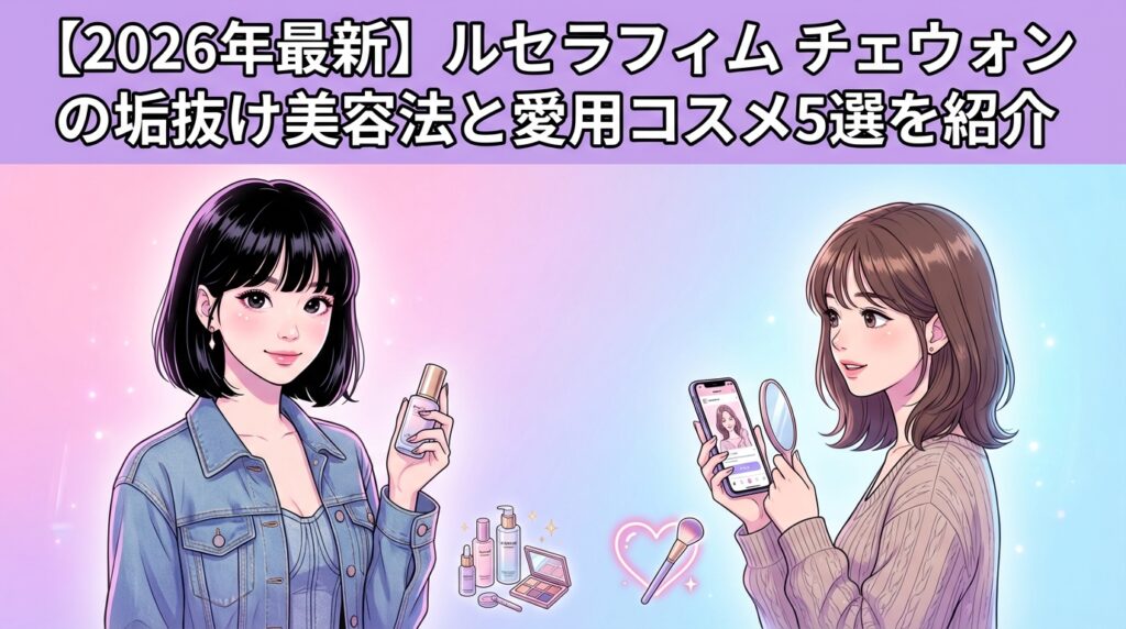 【2026年最新】ルセラフィム チェウォンの垢抜け美容法と愛用コスメ5選を紹介