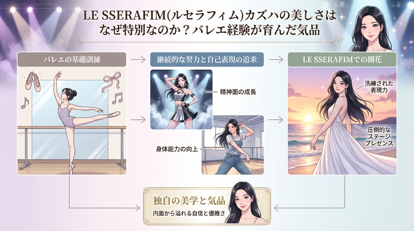 LE SSERAFIM(ルセラフィム)カズハの美しさはなぜ特別なのか?バレエ経験が育んだ気品