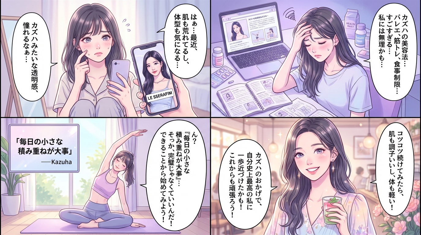 ルセラフィム カズハの美容法を参考に自分史上最高の自分へ