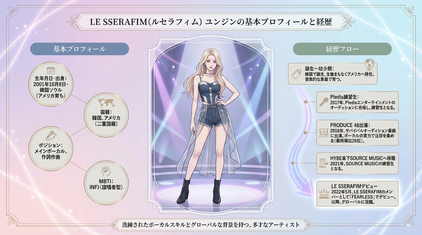 LE SSERAFIM（ルセラフィム）ユンジンの基本プロフィールと経歴