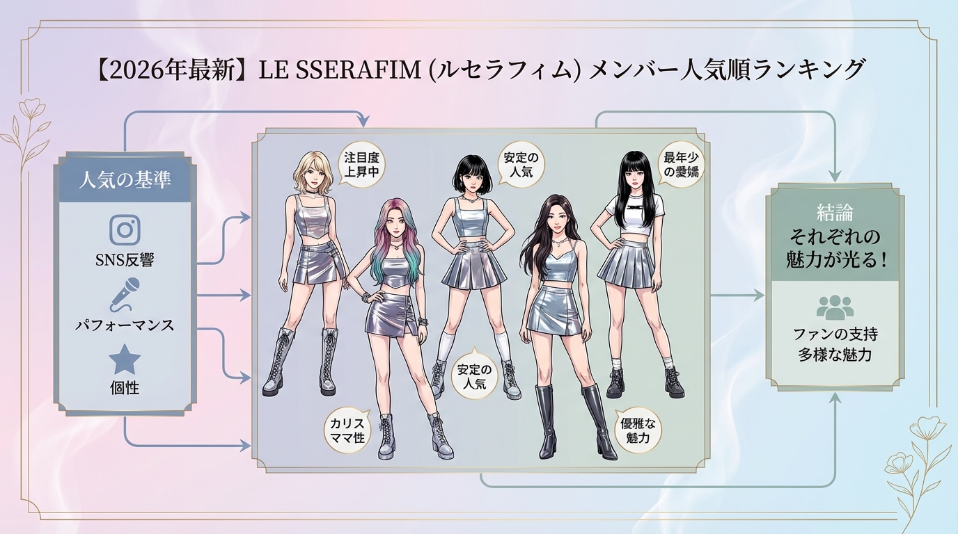 【2026年最新】LE SSERAFIM(ルセラフィム)メンバー人気順ランキング
