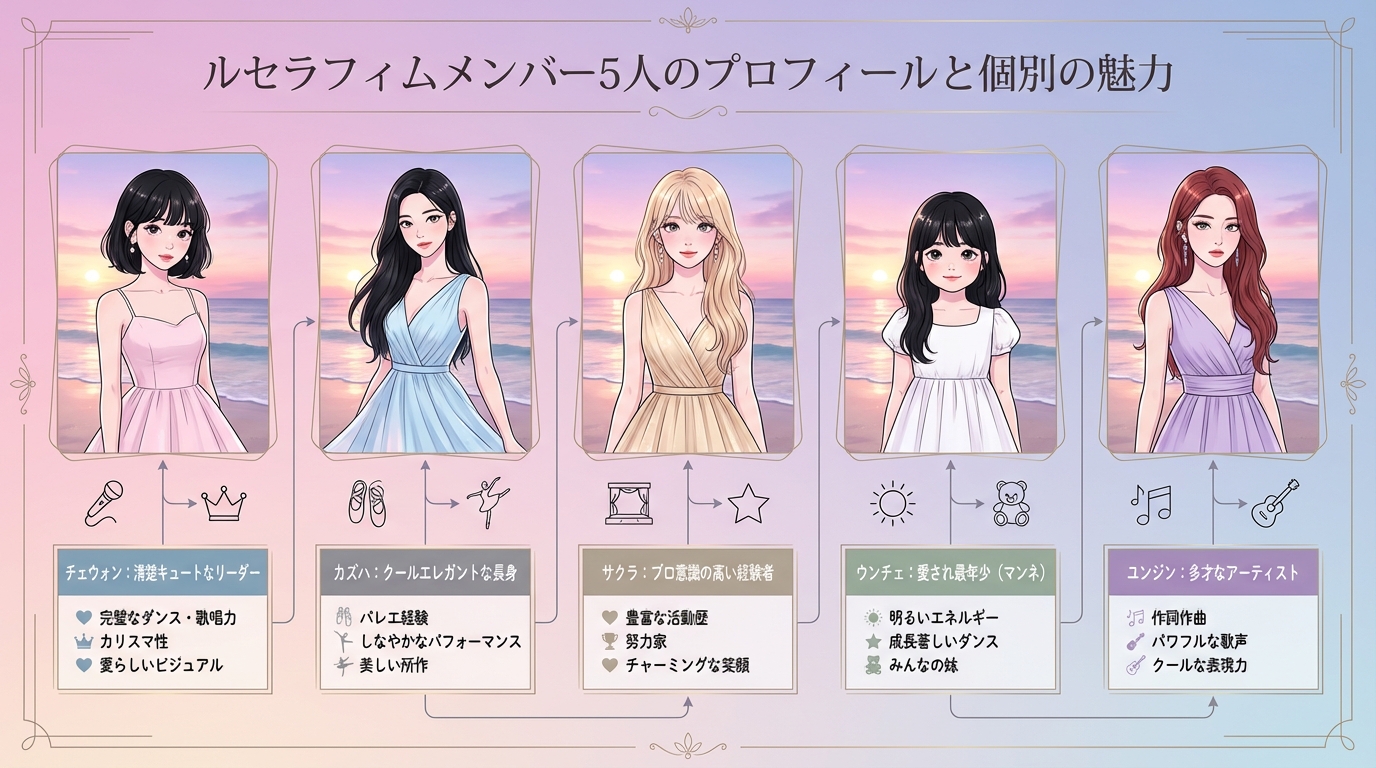 ルセラフィムメンバー5人のプロフィールと個別の魅力
