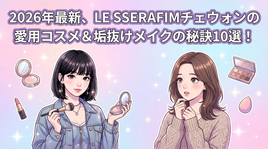 2026年最新、LE SSERAFIMチェウォンの愛用コスメ＆垢抜けメイクの秘訣10選！