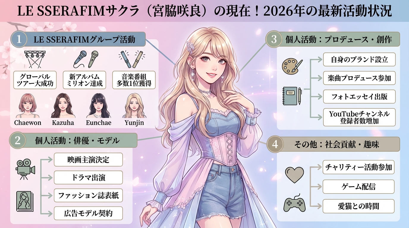 LE SSERAFIMサクラ（宮脇咲良）の現在！2026年の最新活動状況