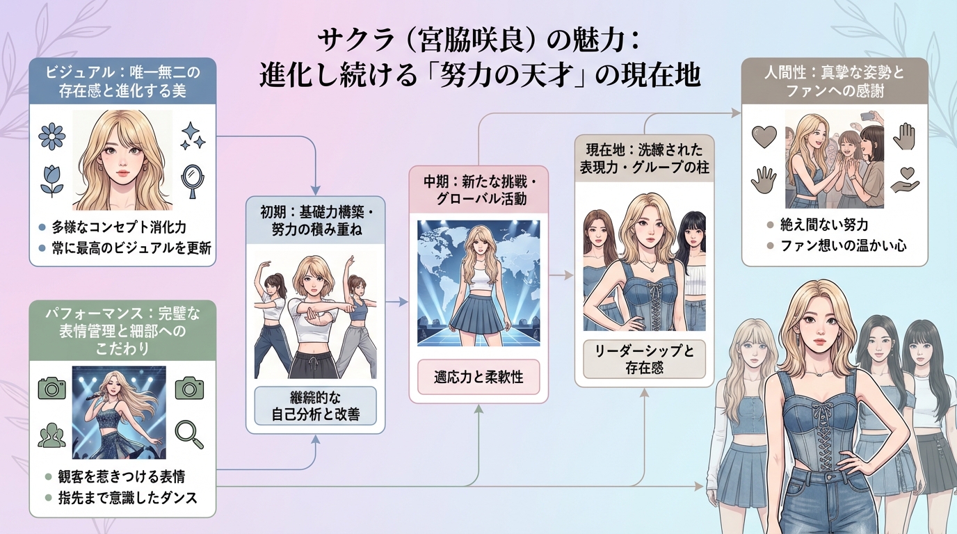 サクラ（宮脇咲良）の魅力：進化し続ける「努力の天才」の現在地