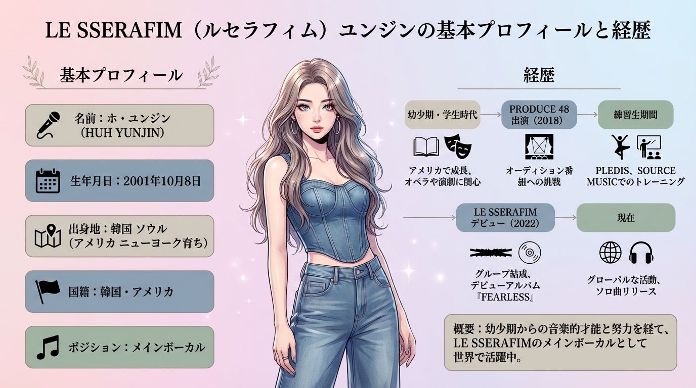 LE SSERAFIM(ルセラフィム)ユンジンの基本プロフィールと経歴