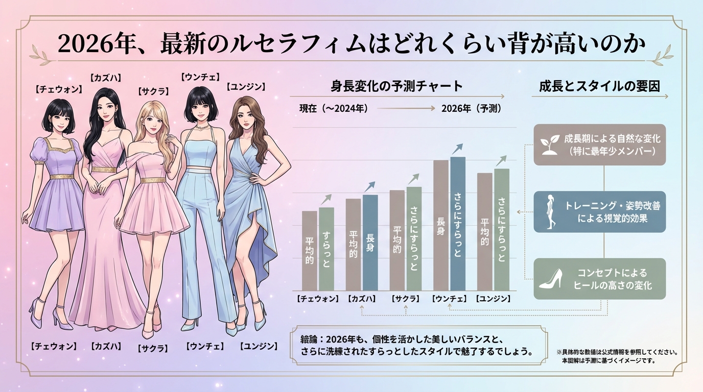 2026年、最新のルセラフィムはどれくらい背が高いのか
