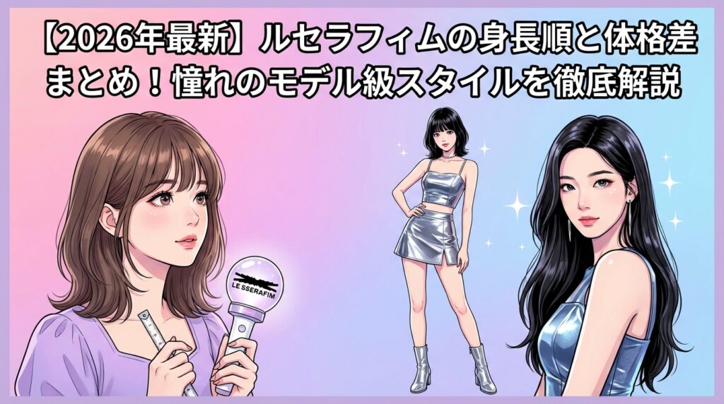 【2026年最新】ルセラフィムの身長順と体格差まとめ！憧れのモデル級スタイルを徹底解説