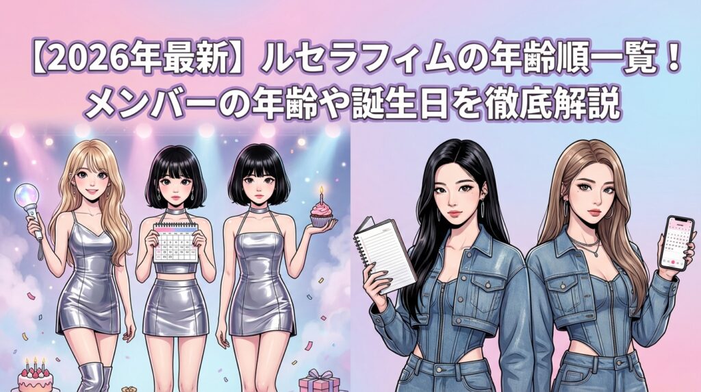 【2026年最新】ルセラフィムの年齢順一覧！メンバーの年齢や誕生日を徹底解説