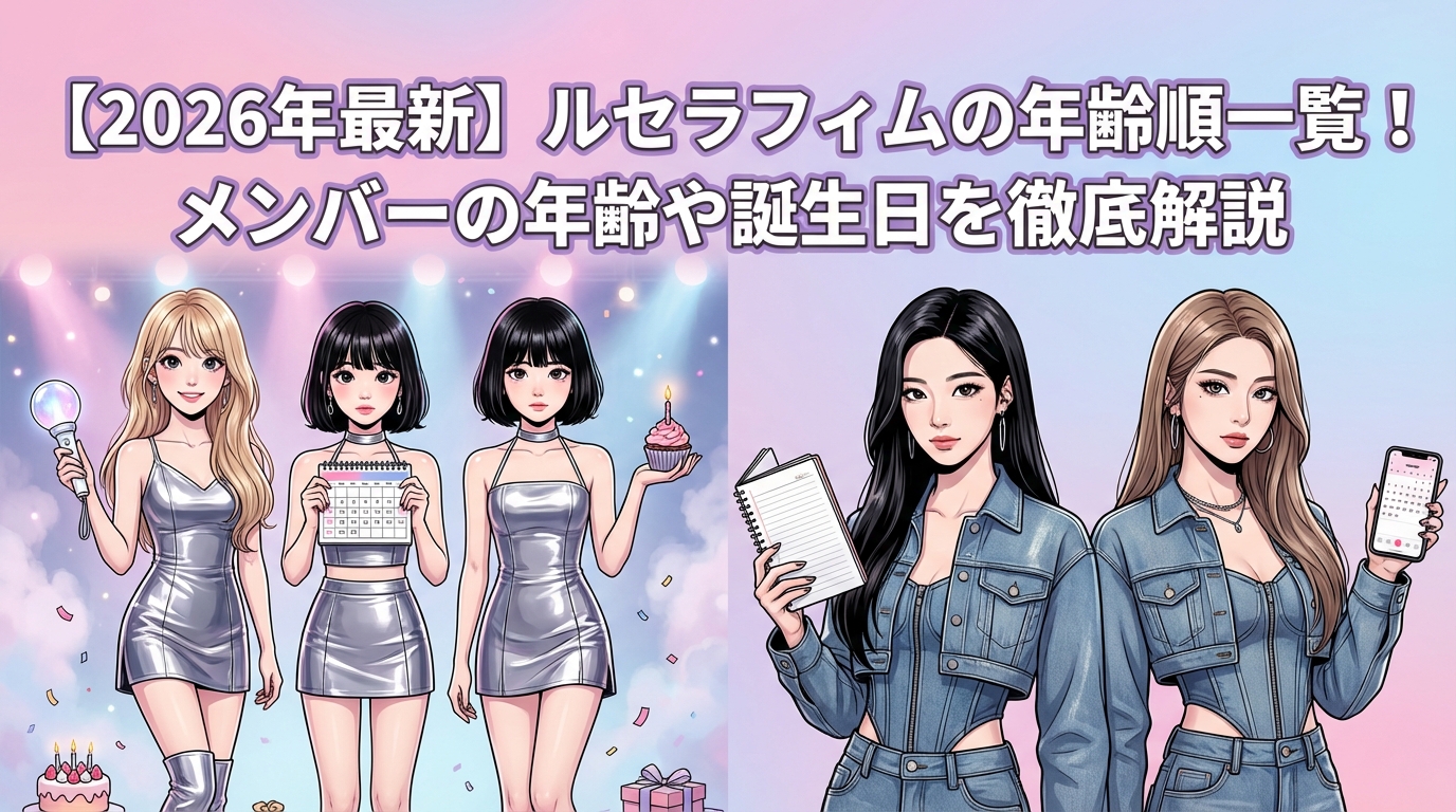 【2026年最新】ルセラフィムの年齢順一覧！メンバーの年齢や誕生日を徹底解説