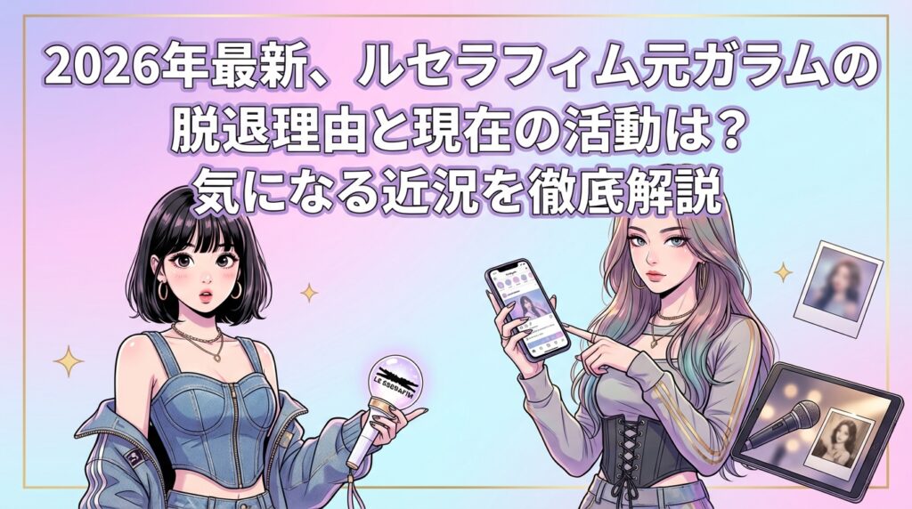 2026年最新、ルセラフィム元ガラムの脱退理由と現在の活動は？気になる近況を徹底解説