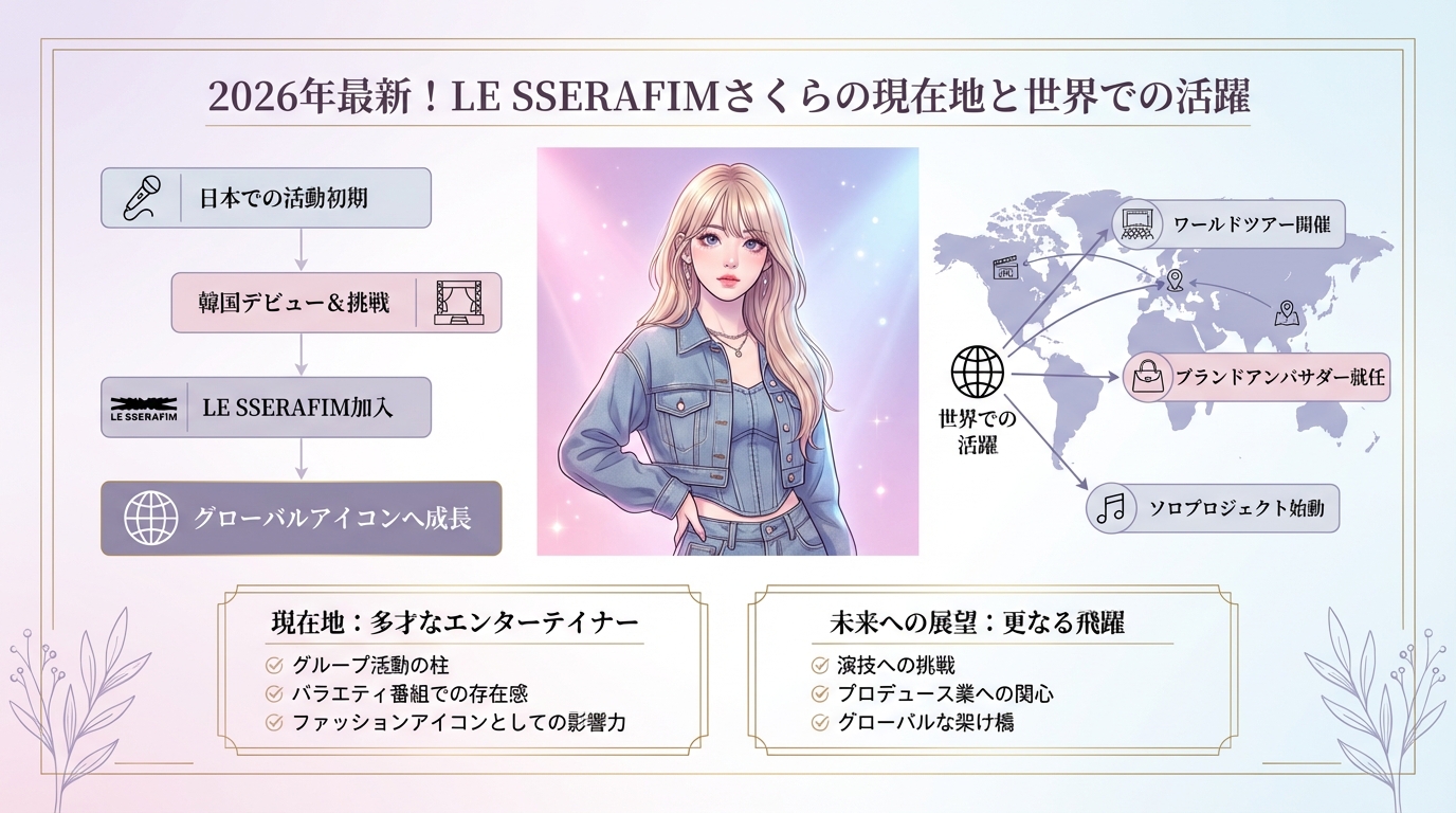 2026年最新！LE SSERAFIMさくらの現在地と世界での活躍