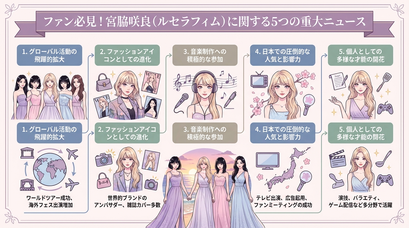 ファン必見!宮脇咲良(ルセラフィム)に関する5つの重大ニュース