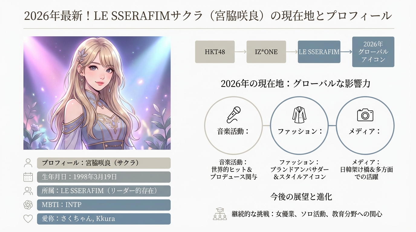 2026年最新!LE SSERAFIMサクラ(宮脇咲良)の現在地とプロフィール