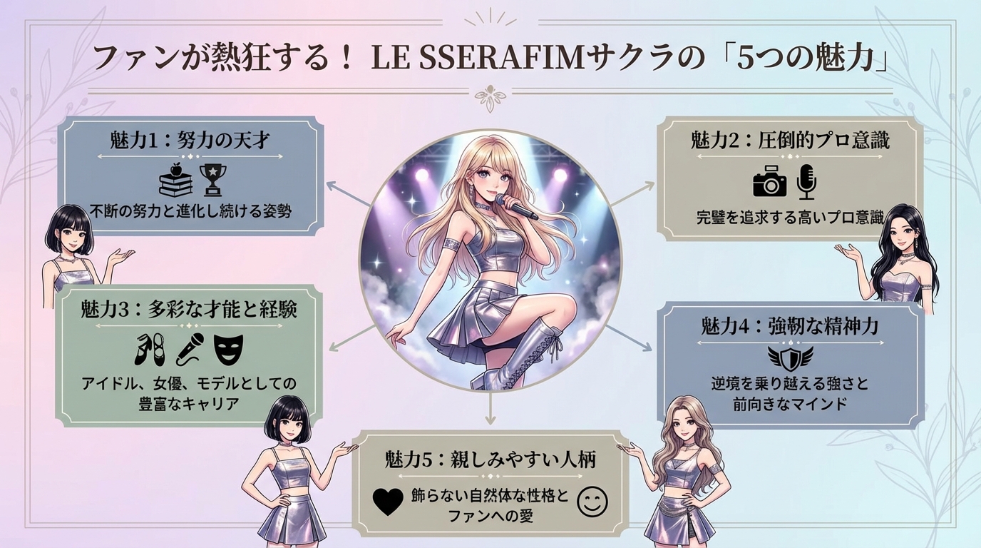 ファンが熱狂する!LE SSERAFIMサクラの「5つの魅力」