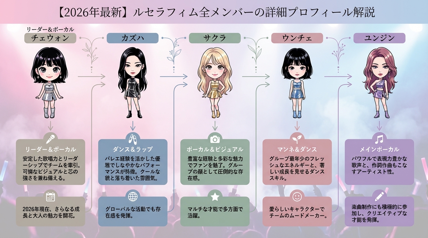 【2026年最新】ルセラフィム全メンバーの詳細プロフィール解説