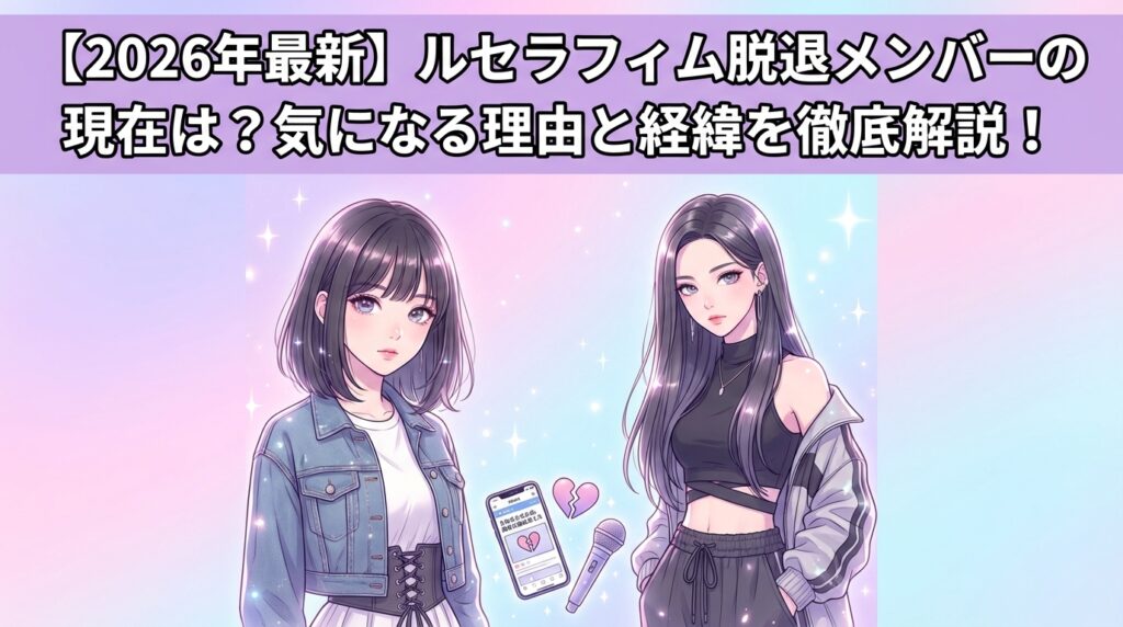 【2026年最新】ルセラフィム脱退メンバーの現在は？気になる理由と経緯を徹底解説！