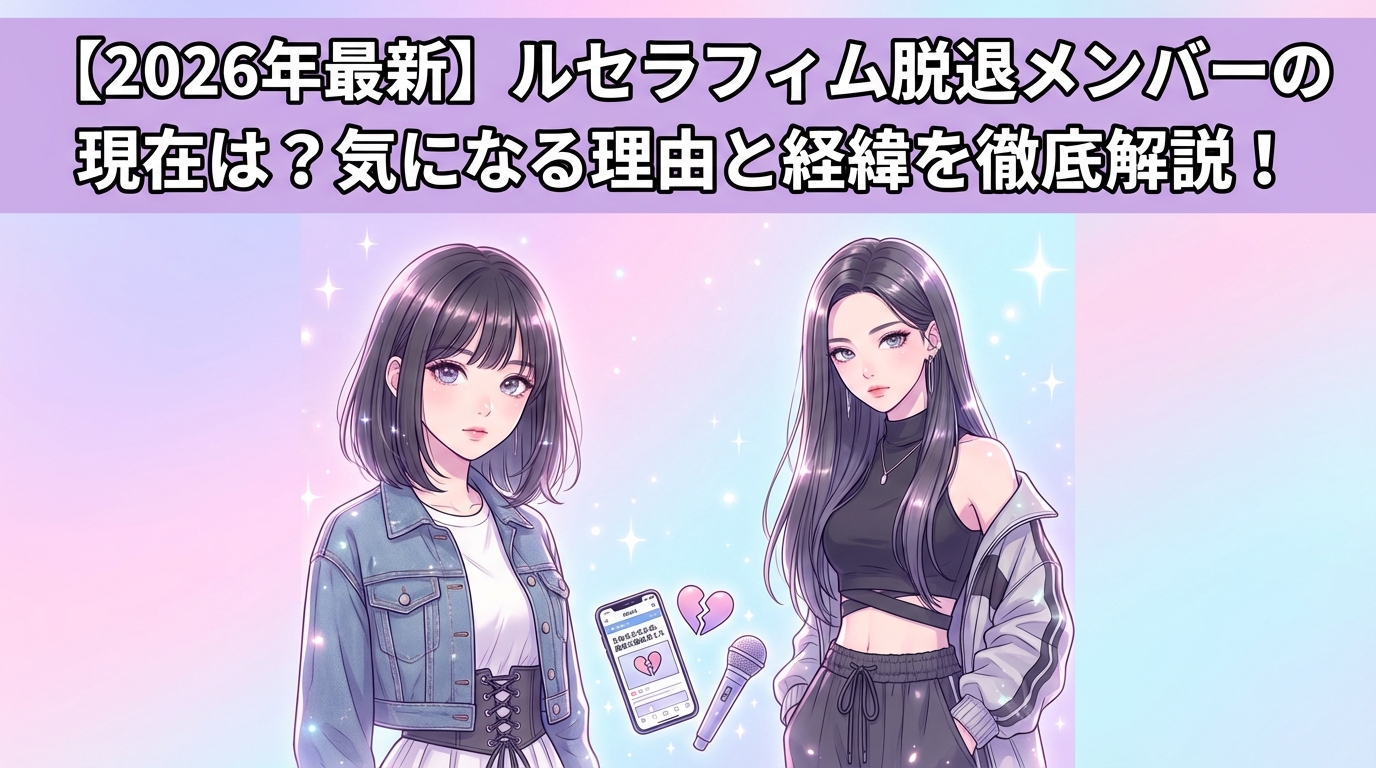 【2026年最新】ルセラフィム脱退メンバーの現在は?気になる理由と経緯を徹底解説!
