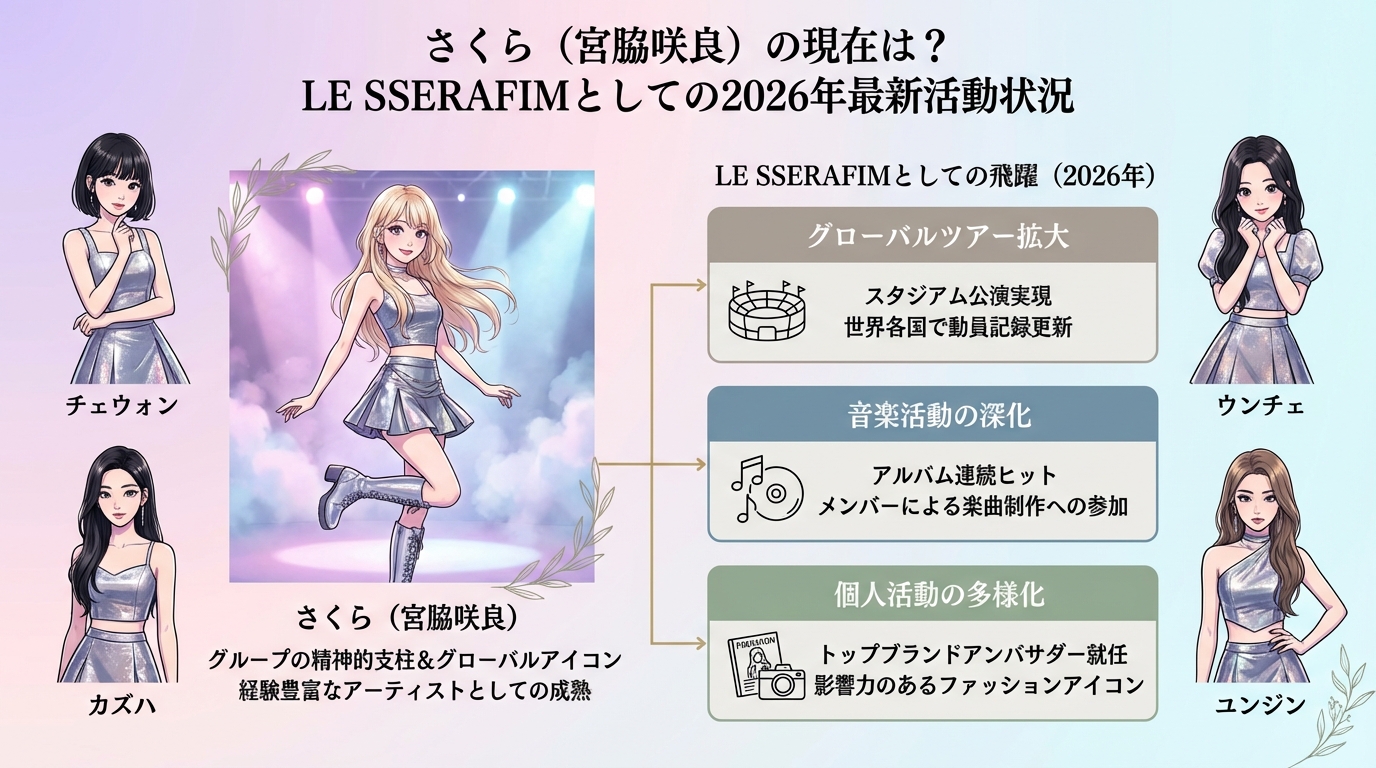 さくら（宮脇咲良）の現在は？LE SSERAFIMとしての2026年最新活動状況