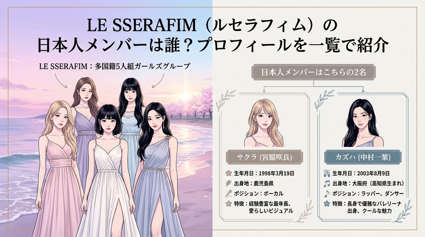 LE SSERAFIM（ルセラフィム）の日本人メンバーは誰？プロフィールを一覧で紹介