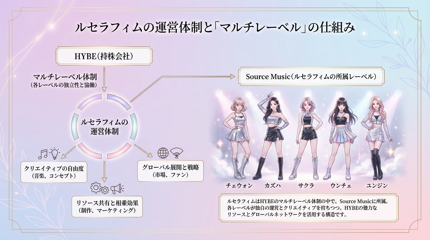 ルセラフィムの運営体制と「マルチレーベル」の仕組み