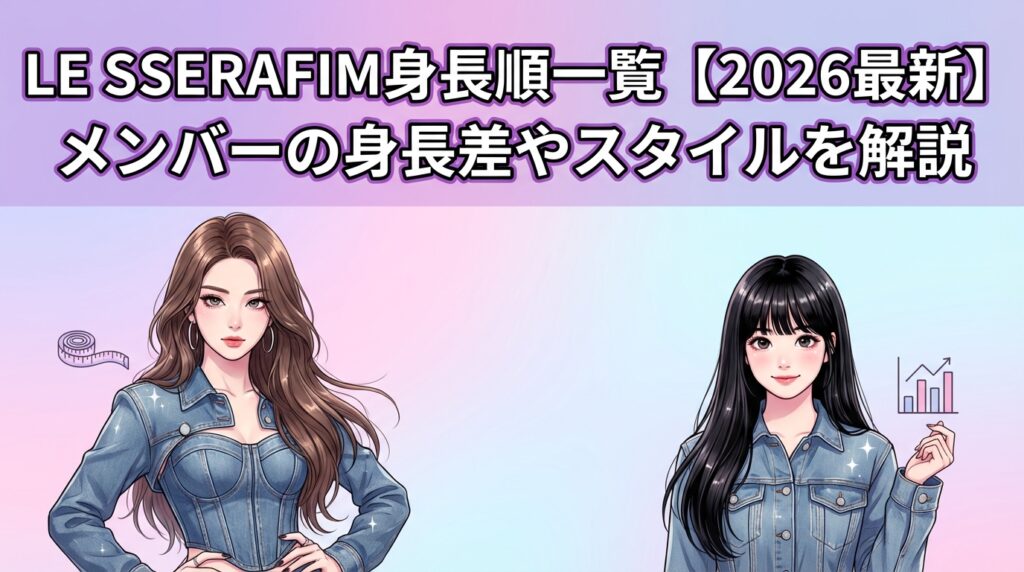 LE SSERAFIM身長順一覧【2026最新】メンバーの身長差やスタイルを解説