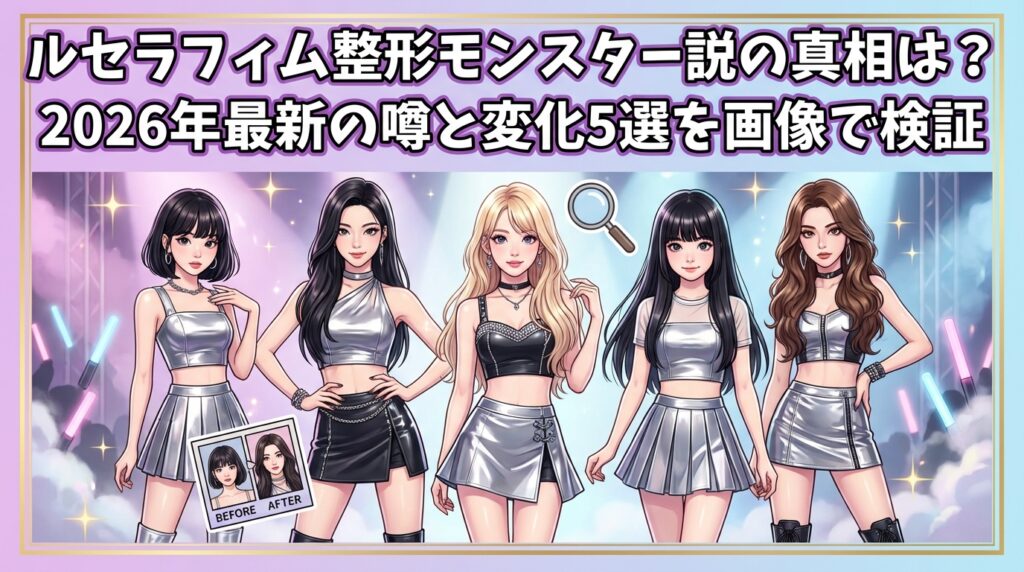 ルセラフィム整形モンスター説の真相は？2026年最新の噂と変化5選を画像で検証