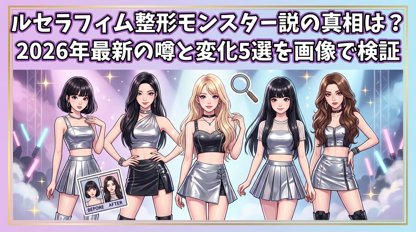 ルセラフィム整形モンスター説の真相は？2026年最新の噂と変化5選を画像で検証