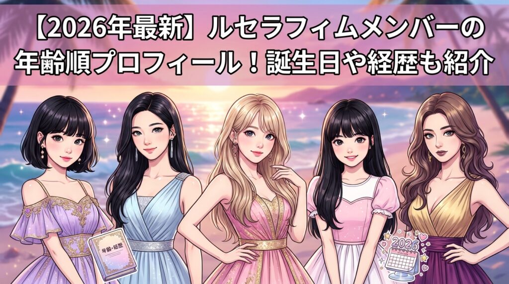 【2026年最新】ルセラフィムメンバーの年齢順プロフィール！誕生日や経歴も紹介