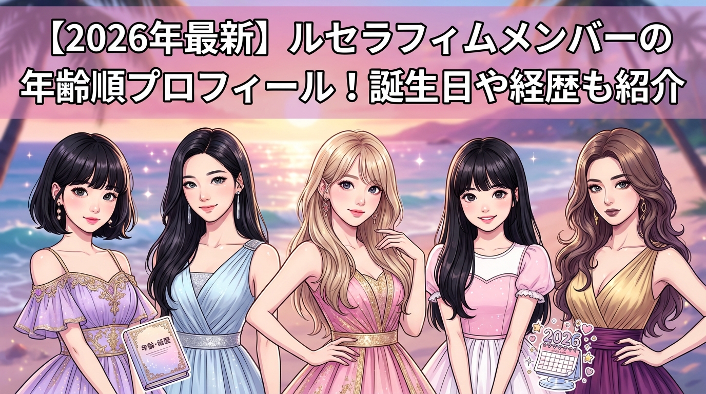 【2026年最新】ルセラフィムメンバーの年齢順プロフィール！誕生日や経歴も紹介