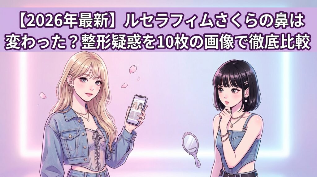 【2026年最新】ルセラフィムさくらの鼻は変わった？整形疑惑を10枚の画像で徹底比較