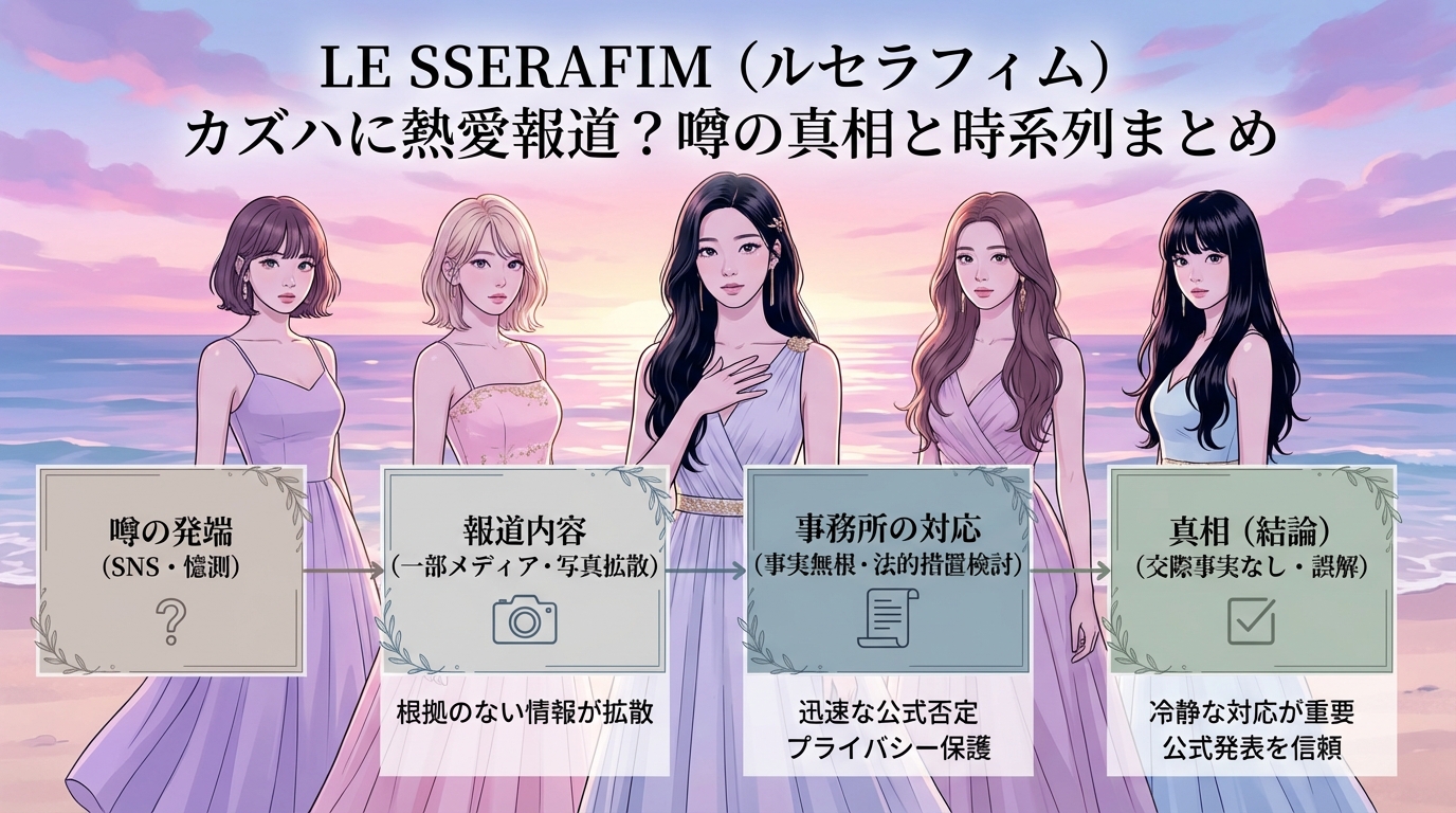 LE SSERAFIM（ルセラフィム）カズハに熱愛報道？噂の真相と時系列まとめ