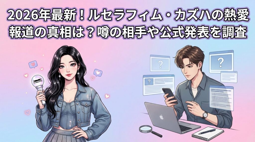 2026年最新！ルセラフィム・カズハの熱愛報道の真相は？噂の相手や公式発表を調査