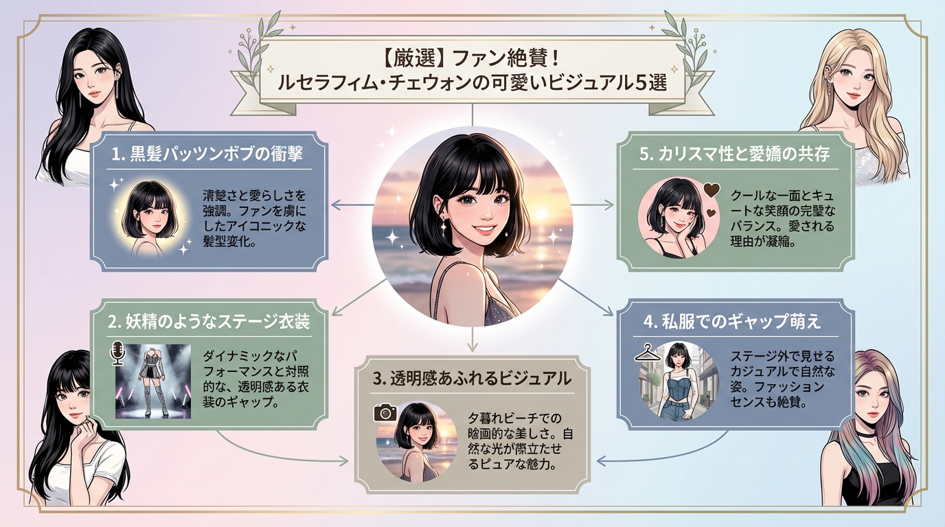 【厳選】ファン絶賛！ルセラフィム・チェウォンの可愛いビジュアル5選