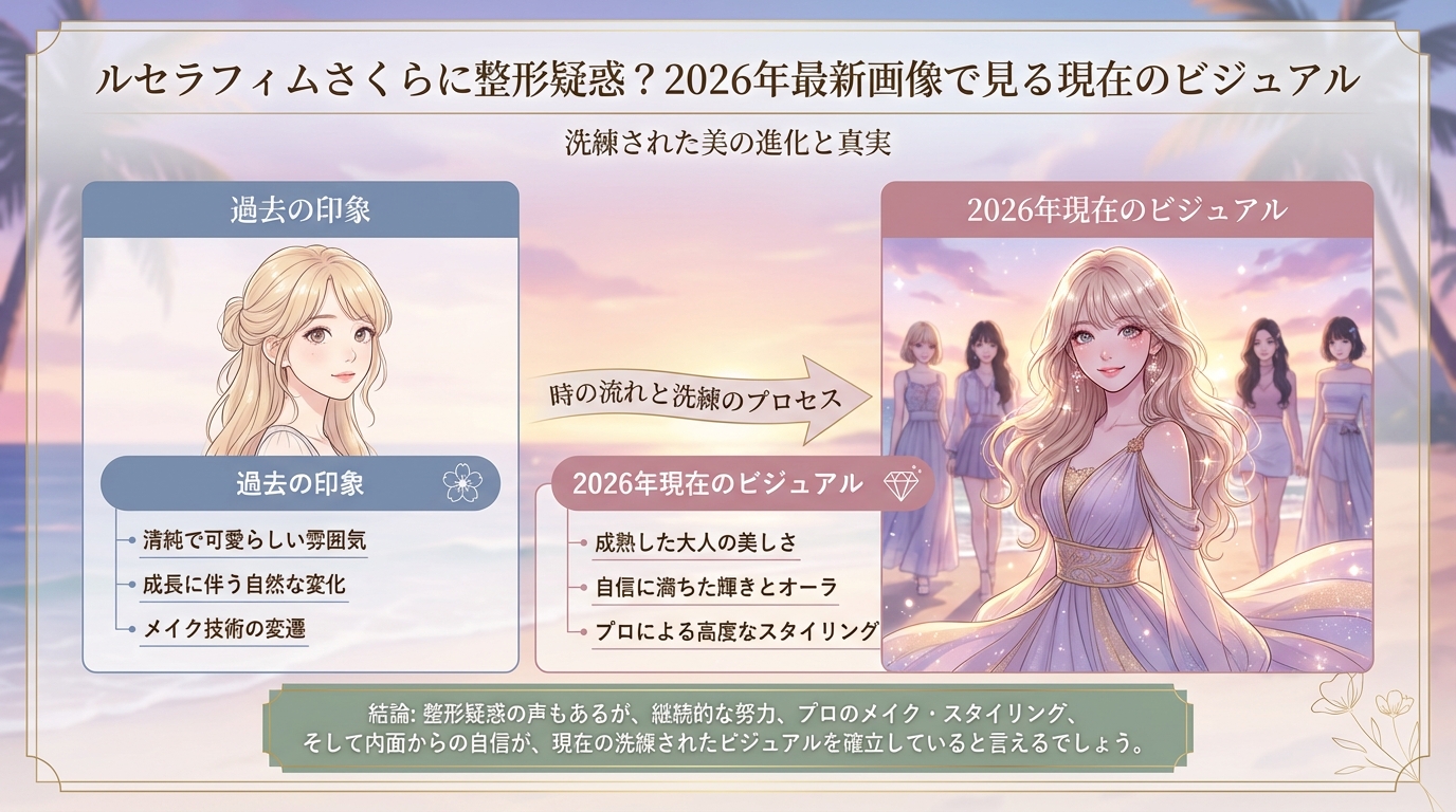 ルセラフィムさくらに整形疑惑？2026年最新画像で見る現在のビジュアル