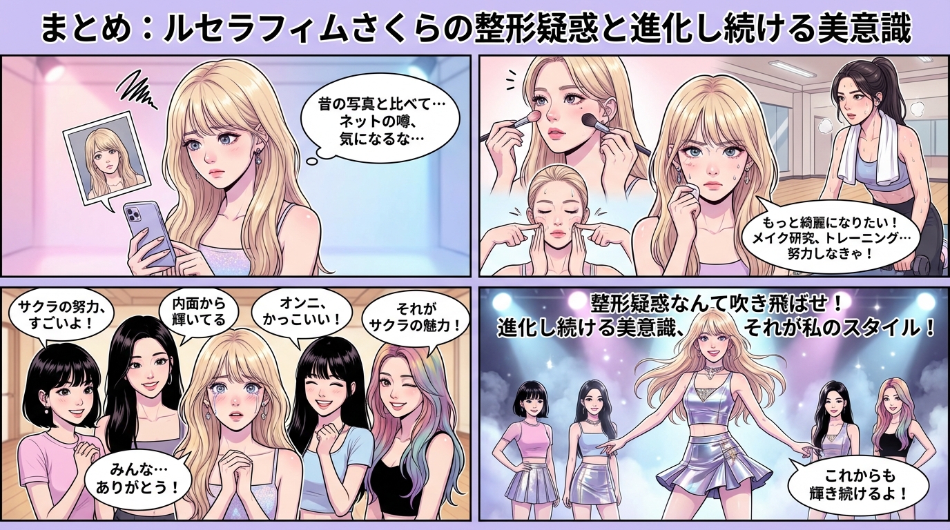 まとめ：ルセラフィムさくらの整形疑惑と進化し続ける美意識