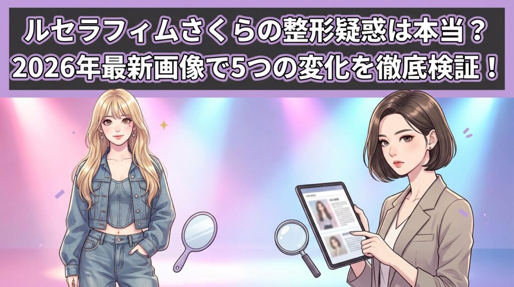 ルセラフィムさくらの整形疑惑は本当？2026年最新画像で5つの変化を徹底検証！