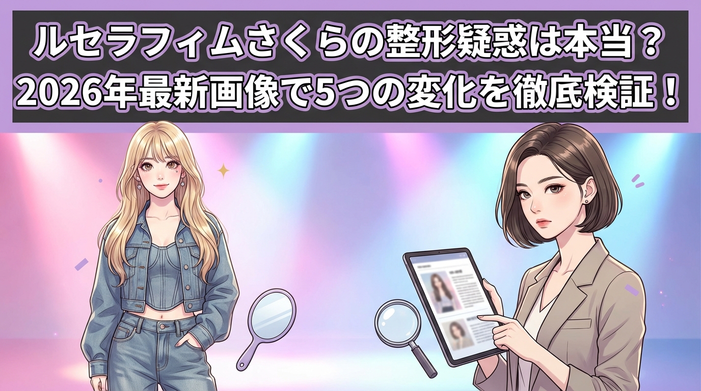 ルセラフィムさくらの整形疑惑は本当？2026年最新画像で5つの変化を徹底検証！