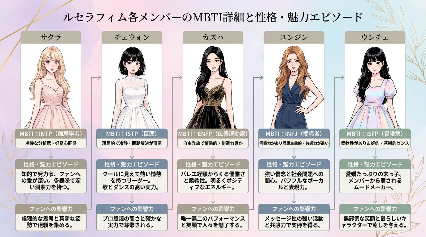 ルセラフィム各メンバーのMBTI詳細と性格・魅力エピソード