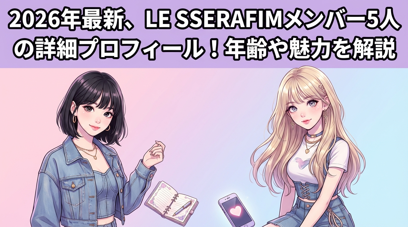 2026年最新、LE SSERAFIMメンバー5人の詳細プロフィール!年齢や魅力を解説