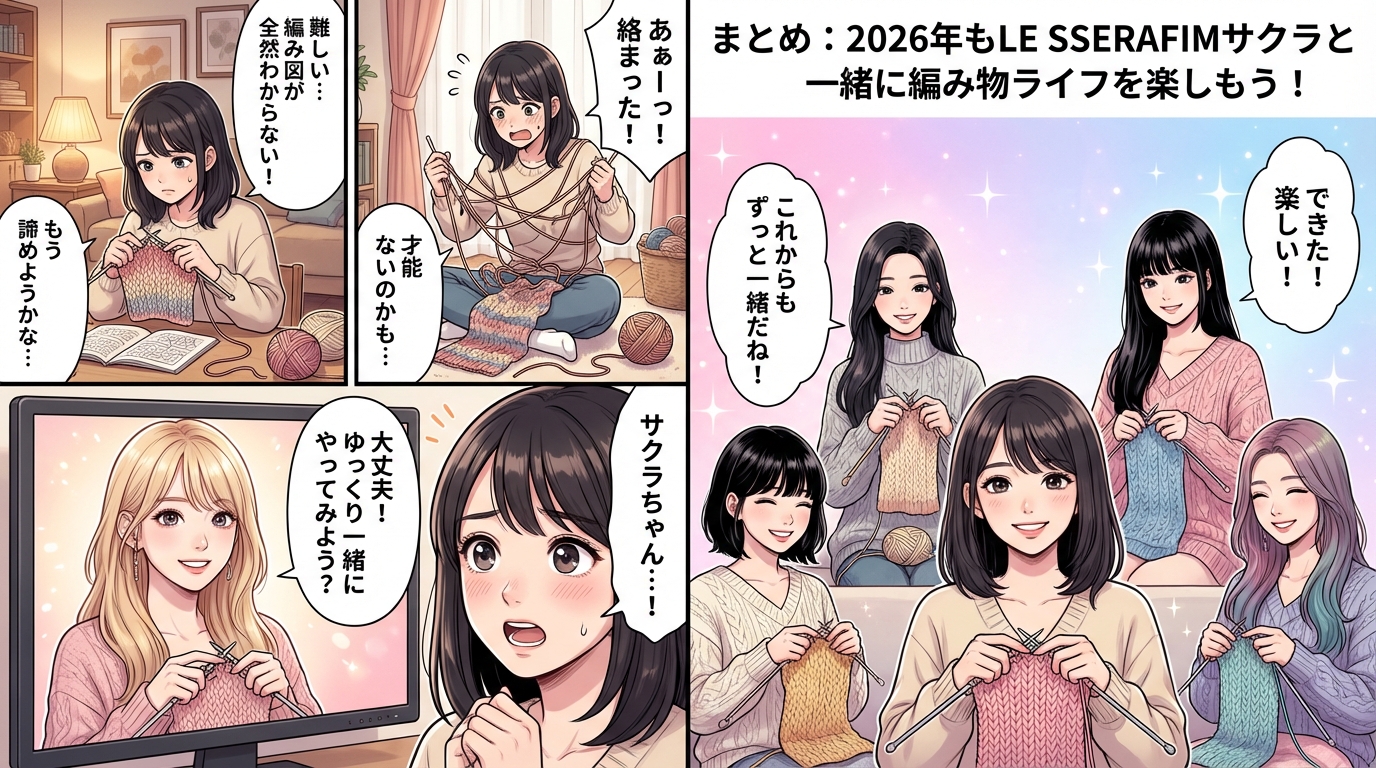 まとめ:2026年もLE SSERAFIMサクラと一緒に編み物ライフを楽しもう!