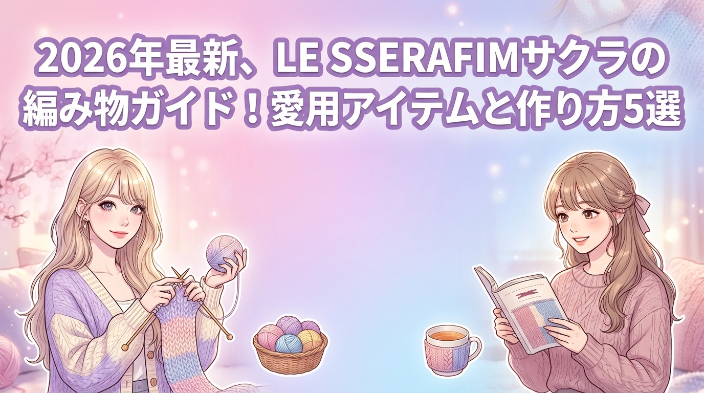 2026年最新、LE SSERAFIMサクラの編み物ガイド!愛用アイテムと作り方5選