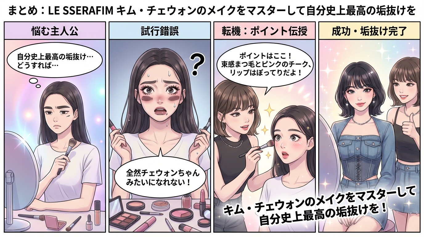 まとめ：LE SSERAFIM キム・チェウォンのメイクをマスターして自分史上最高の垢抜けを
