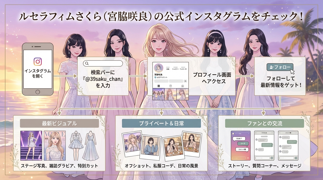 ルセラフィムさくら（宮脇咲良）の公式インスタグラムをチェック！