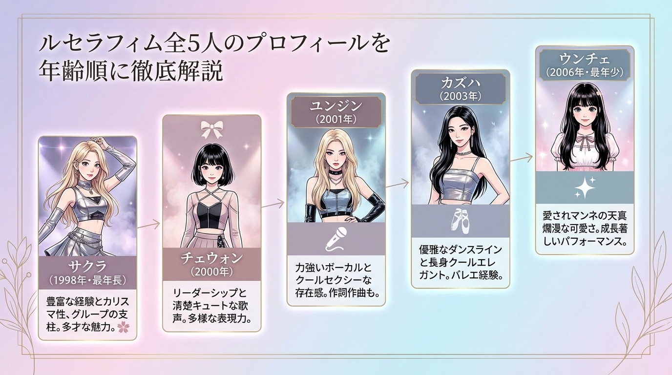 ルセラフィム全5人のプロフィールを年齢順に徹底解説