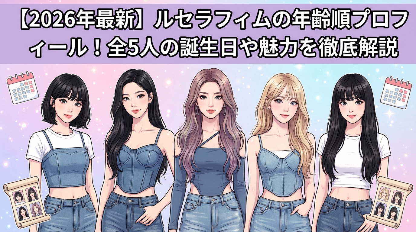 【2026年最新】ルセラフィムの年齢順プロフィール！全5人の誕生日や魅力を徹底解説
