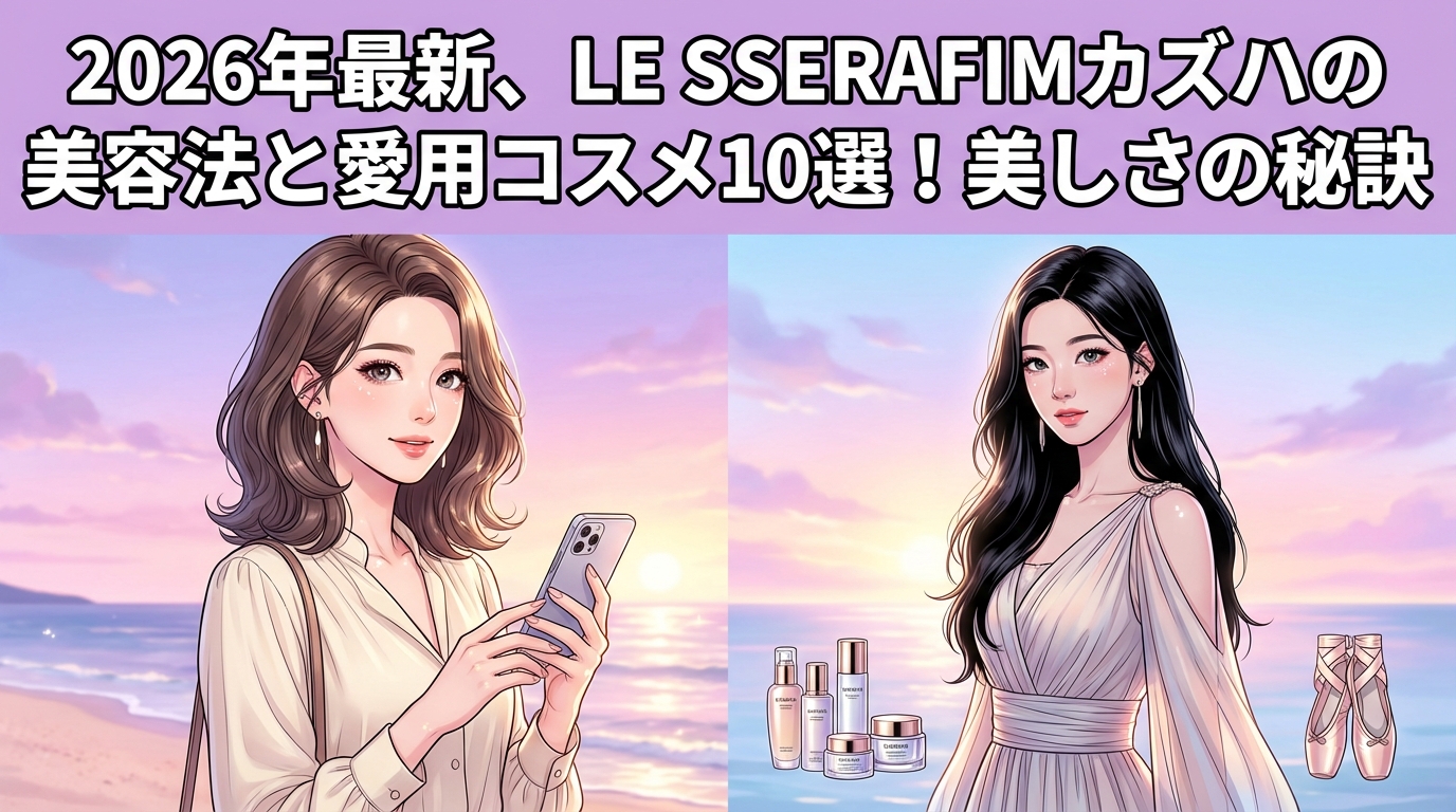 2026年最新、LE SSERAFIMカズハの美容法と愛用コスメ10選！美しさの秘訣