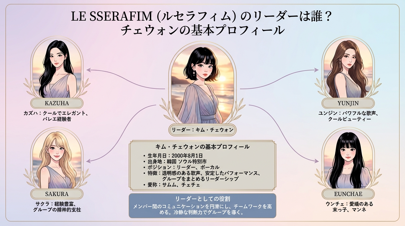 LE SSERAFIM(ルセラフィム)のリーダーは誰?チェウォンの基本プロフィール