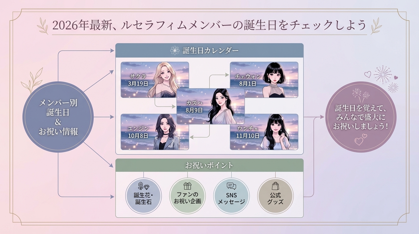 2026年最新、ルセラフィムメンバーの誕生日をチェックしよう