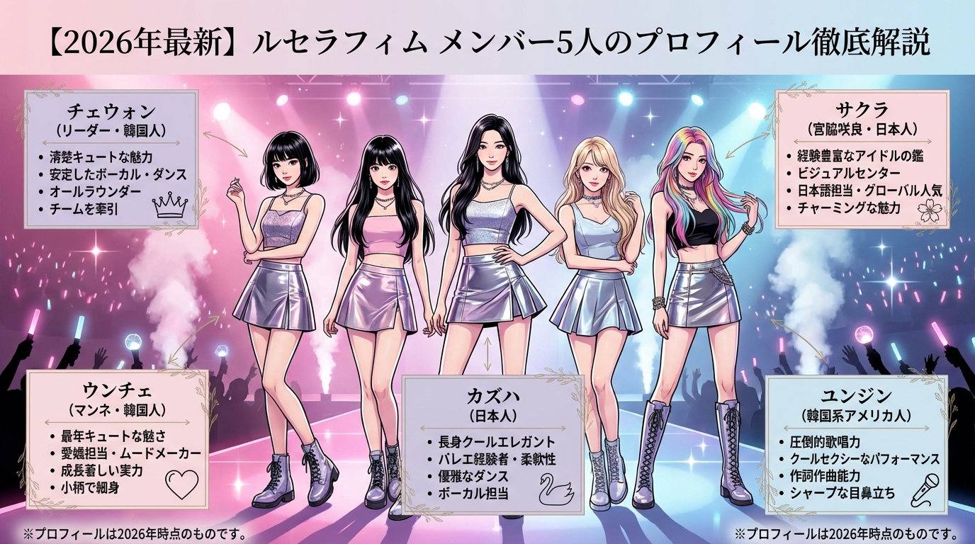 【2026年最新】ルセラフィムのメンバー5人のプロフィールを徹底解説